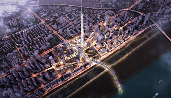 武汉二七滨江商务区规划与建筑设计图